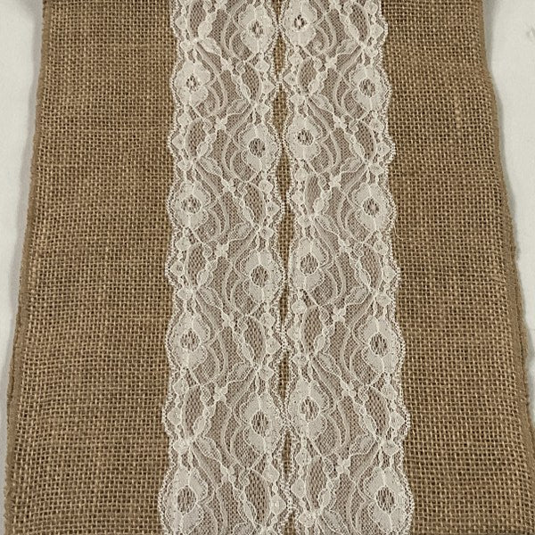 burlap and lace dress Rustic Charm Burlap Lace Burlap A-Line Dress by marynaeller