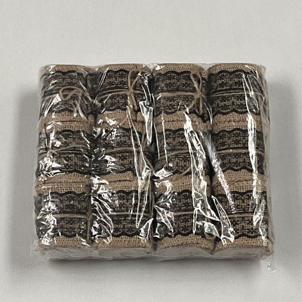 Burlap Black Lace Ribbon