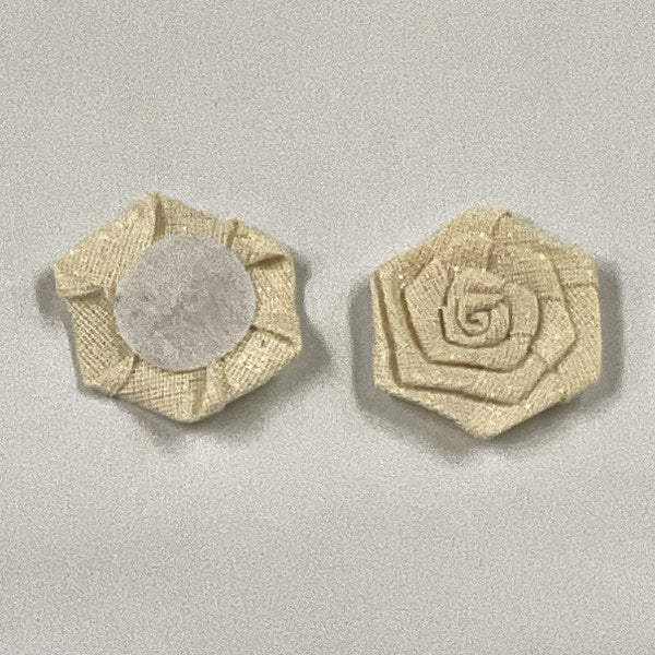 Burlap White Rose Flower