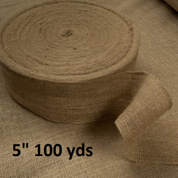 5 Inch 10 oz Burlap Roll 100 yards