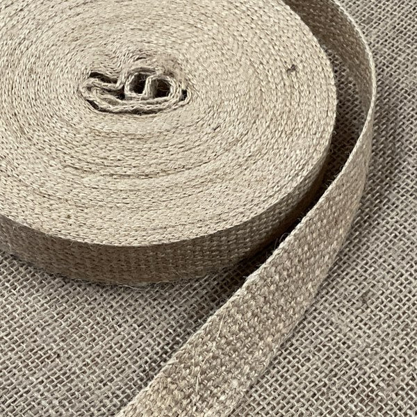 1 inch No Stripe Burlap Jute Webbing