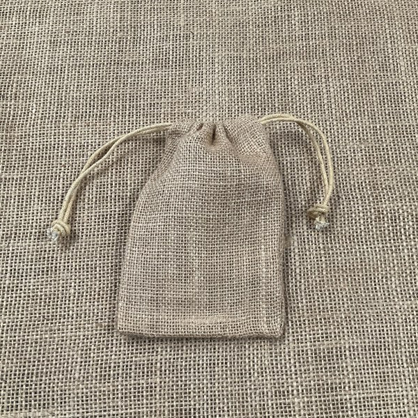 4x6 10 oz Burlap Bag with Drawstring