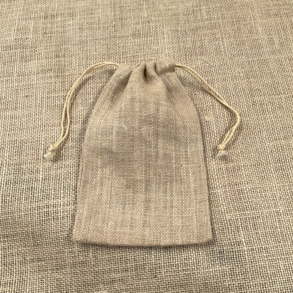 6x10 10 oz Burlap Bag with Drawstring