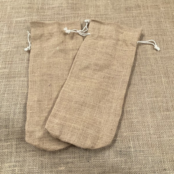 6x14 10 oz Burlap Bag with Drawstring