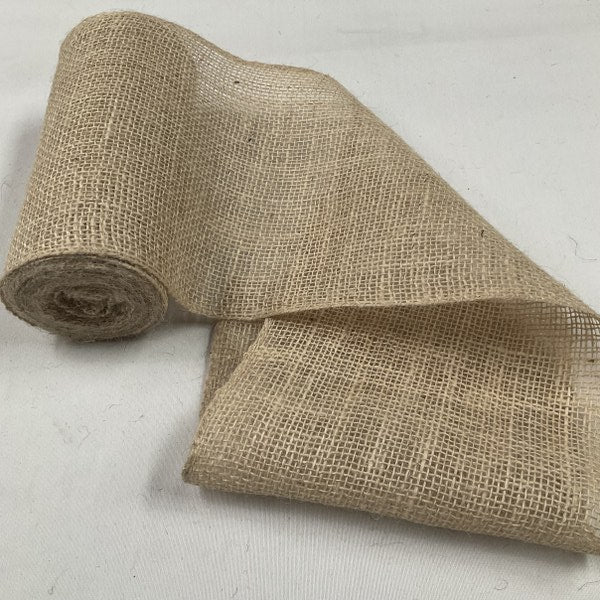 14 inch Ivory burlap ribbon