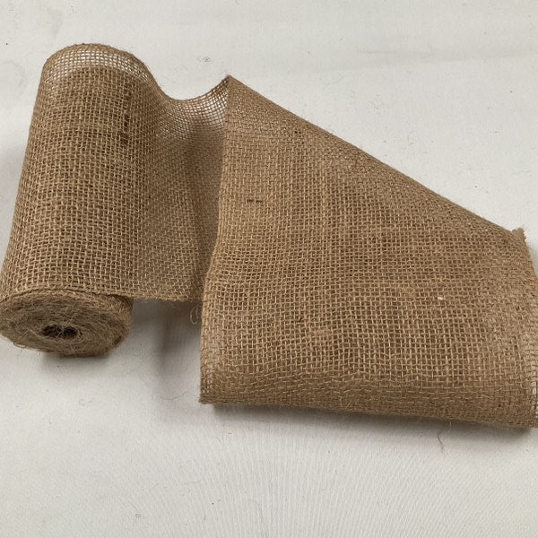 8 inch natural burlap ribbon