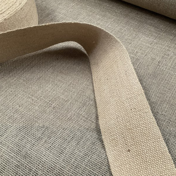 3.5 inch No Stripe Burlap Jute Webbing 11 lb