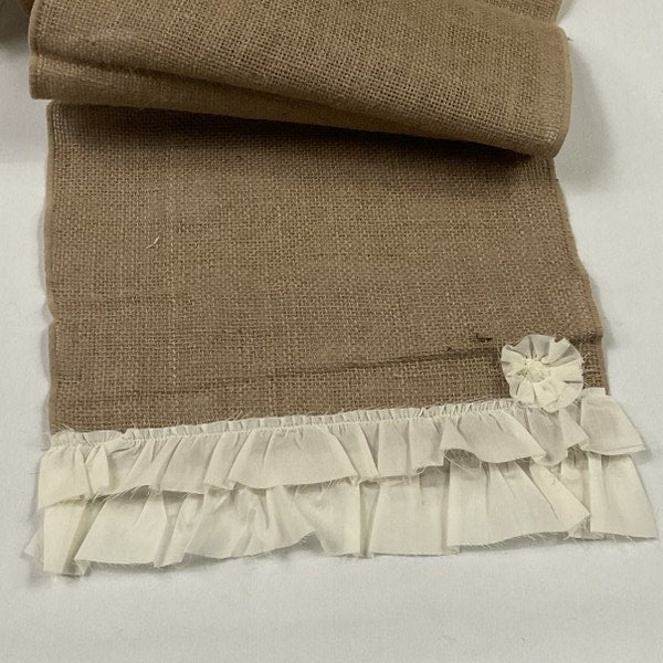 Burlap Linen Table Runner 14" x 108"