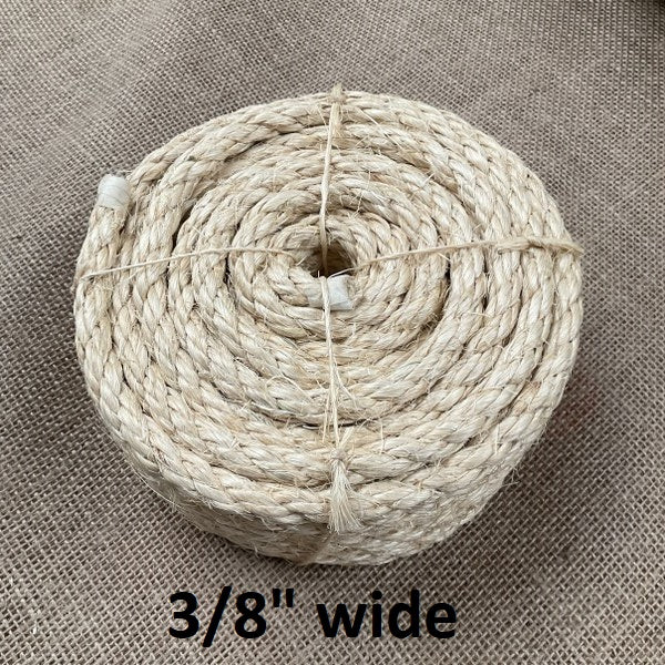 3 8 Inch Rope Sisal Rope Twine 3/8 inch - 1/4 inch - Rope for cat scratch posts ...