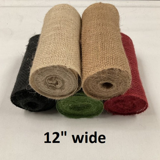 12 inch Burlap Ribbon - 10 yards