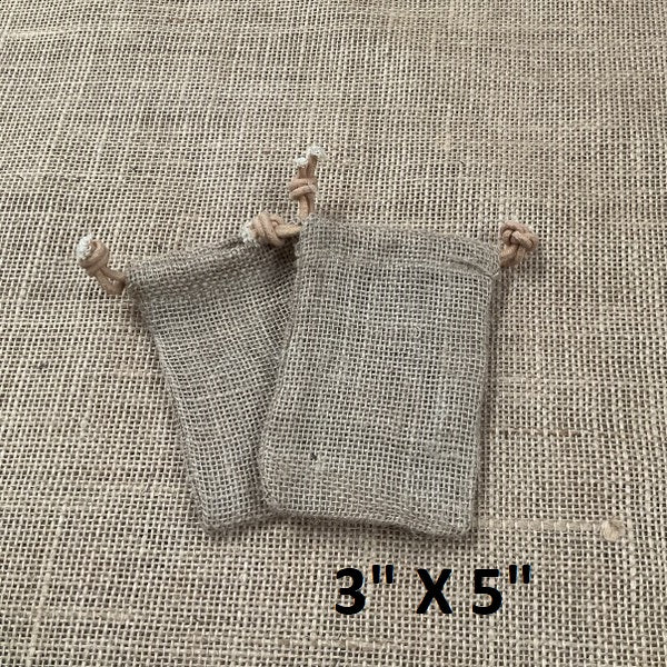 3x5 10 oz Burlap Bag with Drawstring