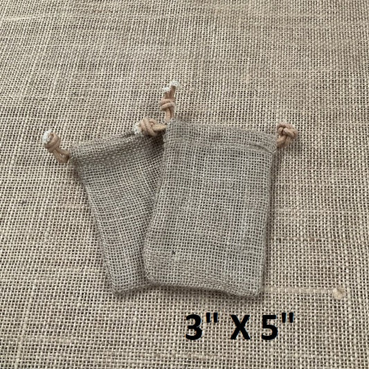 3x5 10 oz Burlap Bag with Drawstring