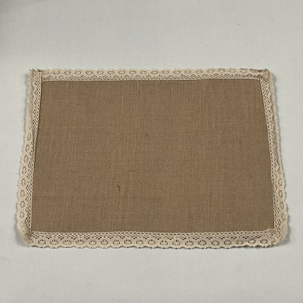 Burlap Lace Table Place Mat 16" x 12"