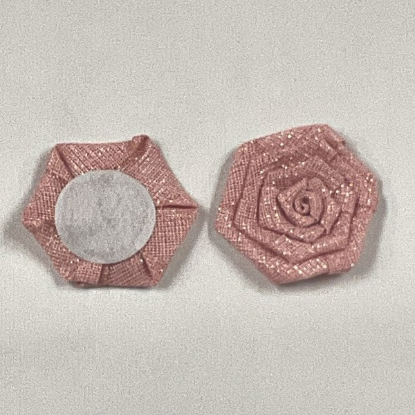 Burlap Pink Rose Flower