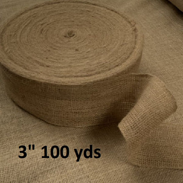 3 Inch 10 oz Burlap Roll 100 yards