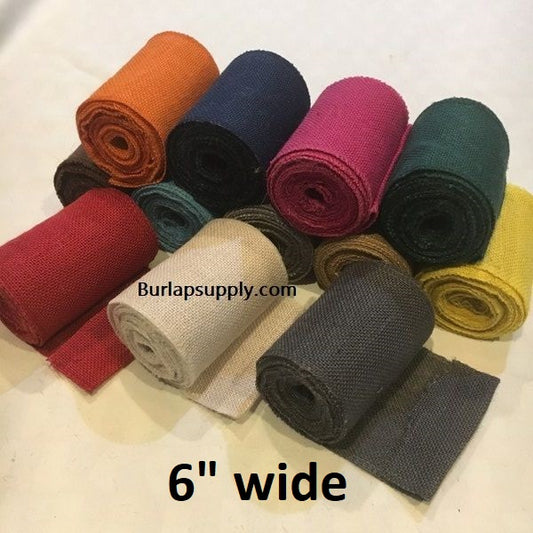 6 inch Burlap Ribbon - 10 yards