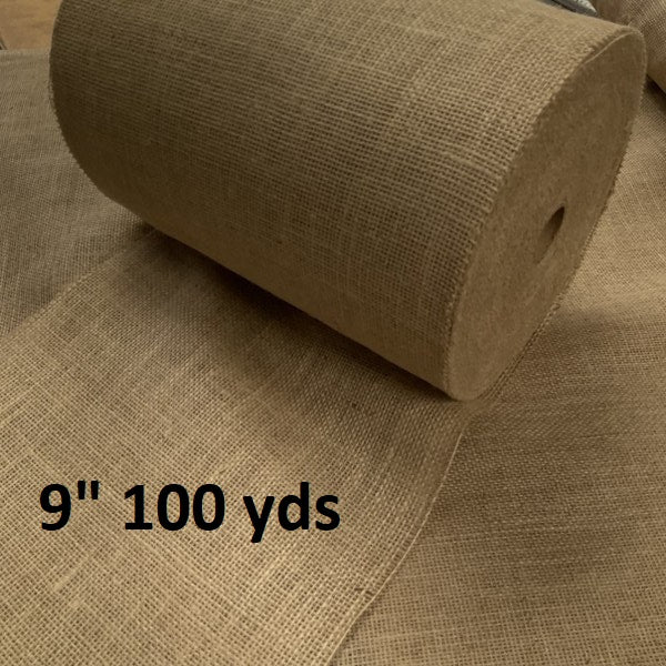9 Inch 10 oz Burlap Roll 100 yards
