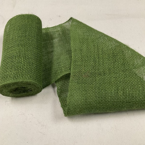 14 inch green burlap ribbon