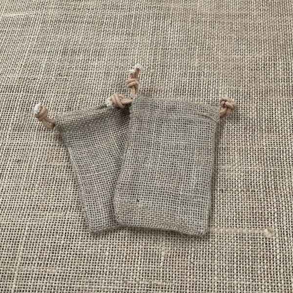 3x5 10 oz Burlap Bag with Drawstring